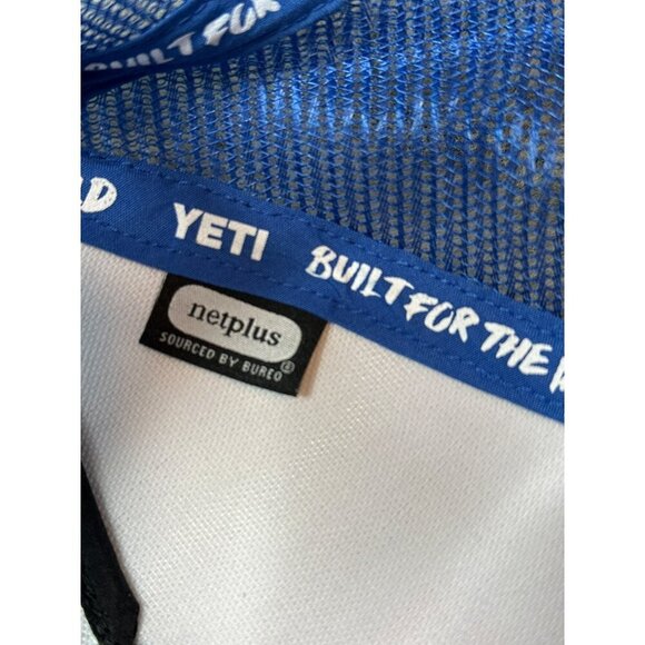 YETI Trucker Hat Snap Back Blue Red White - Picture 8 of 8